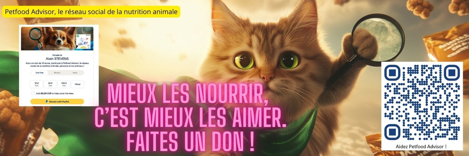 Soutenez Petfood Advisor, le réseau social de la nutrition animale